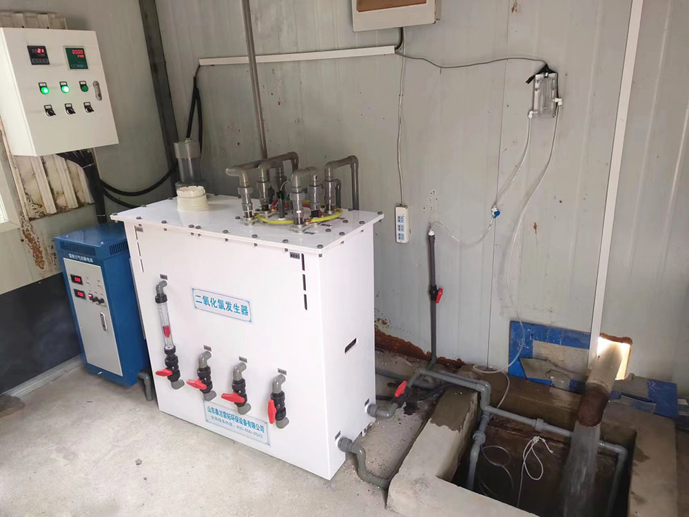 山東某酒店采用100g/h電解二氧化氯發(fā)生器進(jìn)行酒店用水消毒
